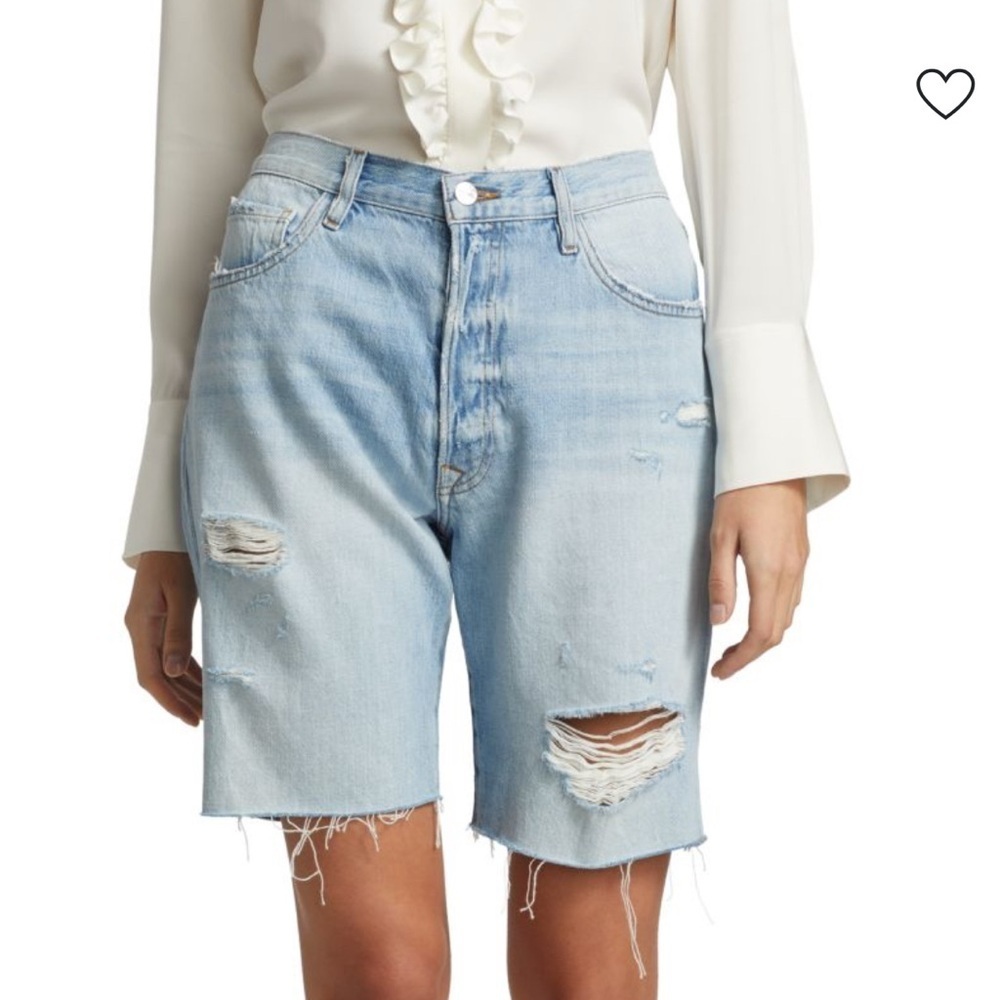 FRAME Le Slouch Bermuda Cutoff Shorts ✨🥨